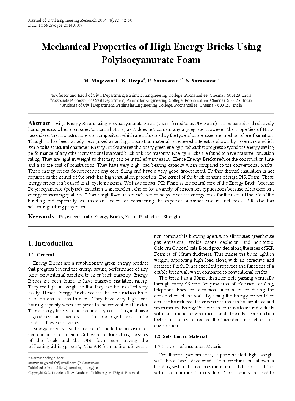 Mechanical Properties Of High Energy Bricks Using Polyisocyanurate Foam - Page 2