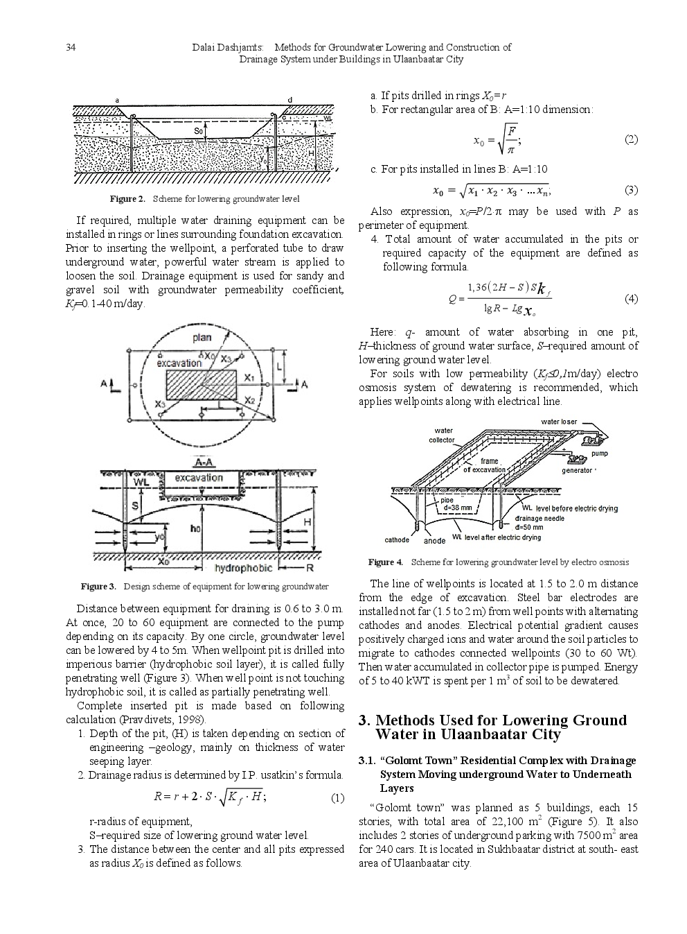 Methods For Groundwater Lowering And Construction Of Drainage System Under Buildings In Ulaanbaatar City - Page 4