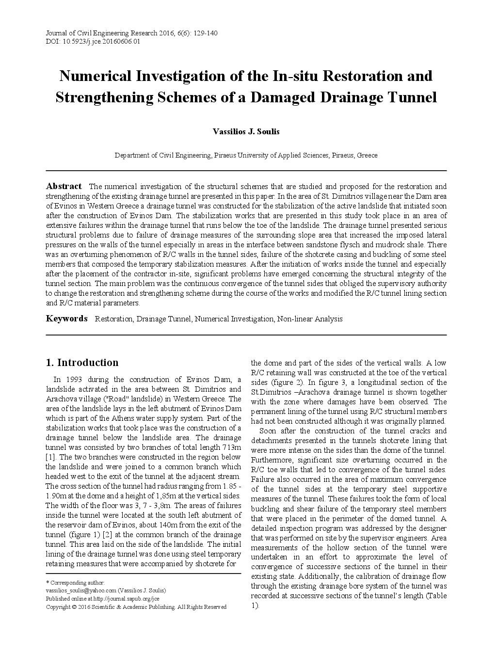 Numerical Investigation Of The In-Situ Restoration And Strengthening Schemes Of A Damaged Drainage Tunnel - Page 2