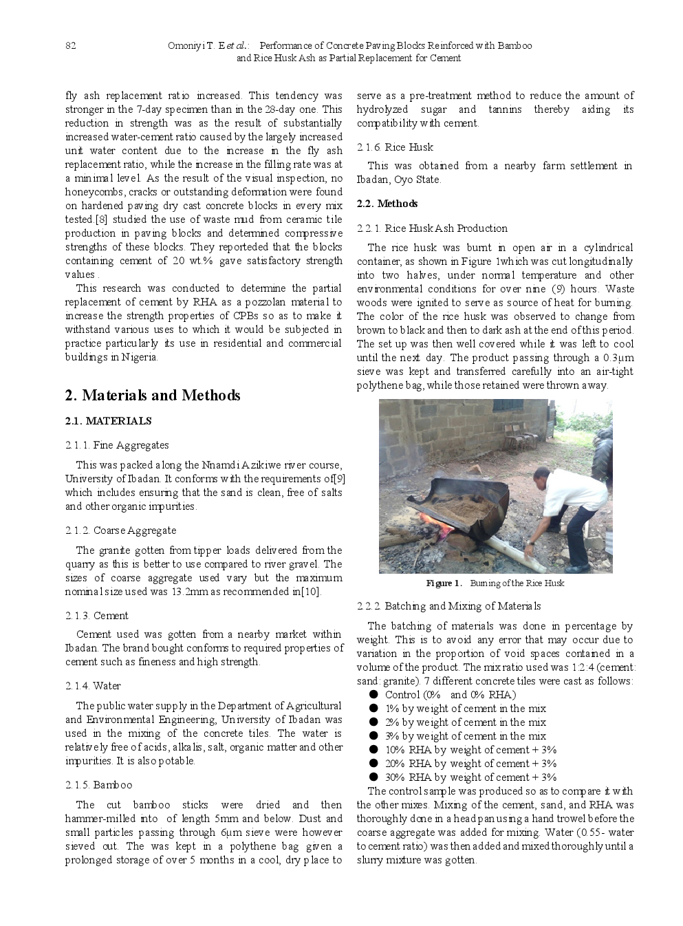 Performance Of Concrete Paving Blocks Reinforced With Bamboo And Rice Husk Ash As Partial Replacement For Cement - Page 3