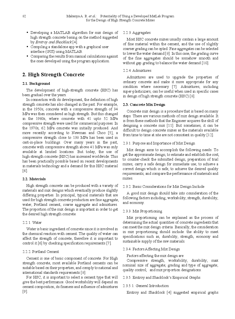 Potentiality Of Using A Developed MatLab Program For The Design Of High Strength Concrete Mixes - Page 3