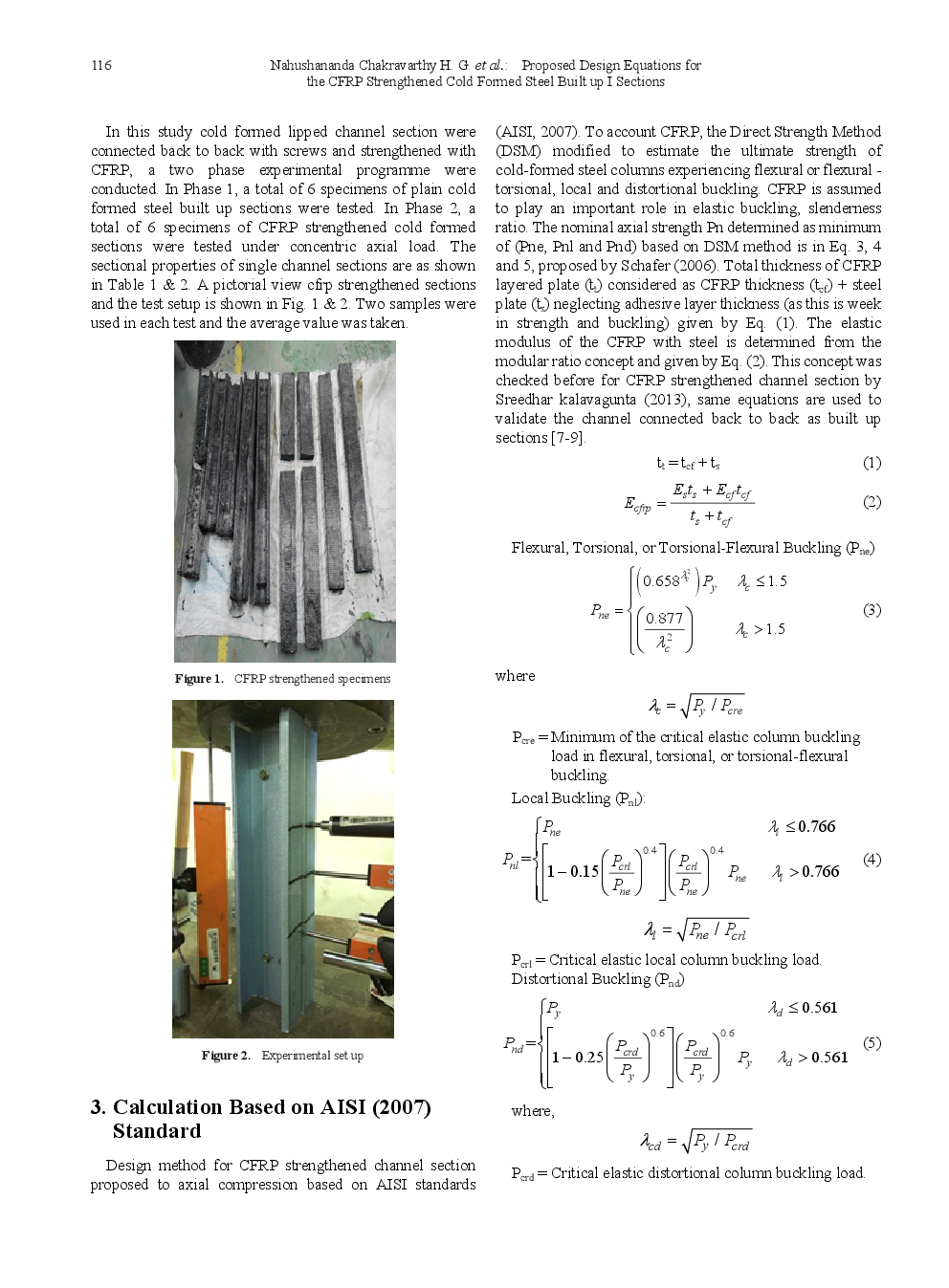 Proposed Design Equations For The CFRP Strengthened Cold Formed Steel Built Up I Sections - Page 3