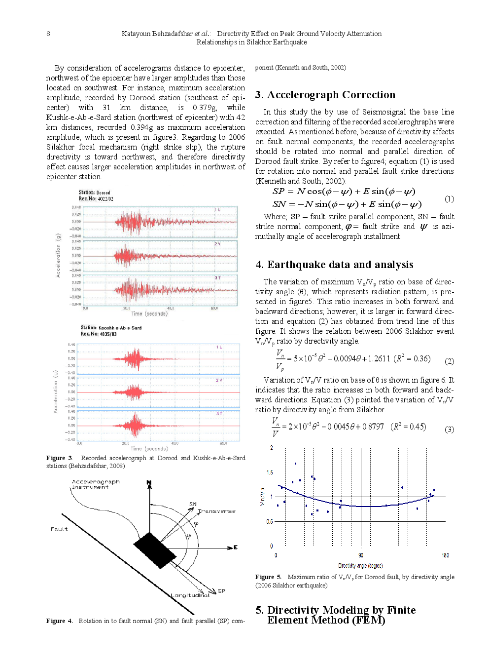 Proposed Modification On Velocity Attenuation Relationships In West Of With Special Respect To Dorood Fault - Page 4