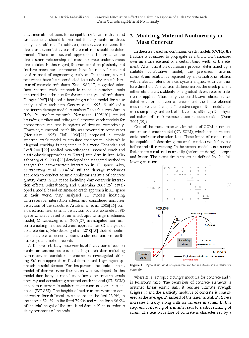 Reservoir Fluctuation Effects On Seismic Response Of High Concrete Arch Dams Considering Material Nonlinearity - Page 3