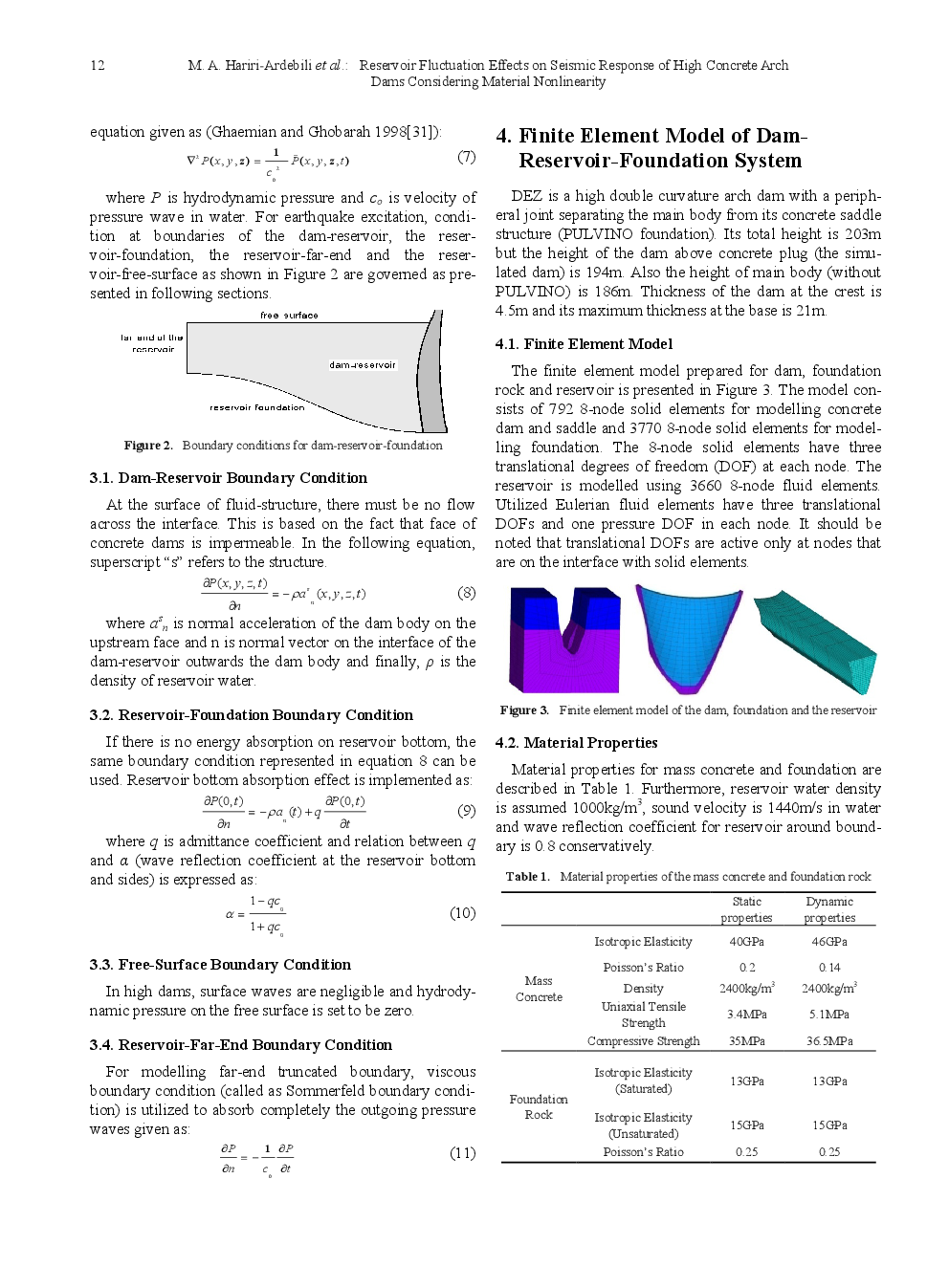 Reservoir Fluctuation Effects On Seismic Response Of High Concrete Arch Dams Considering Material Nonlinearity - Page 5