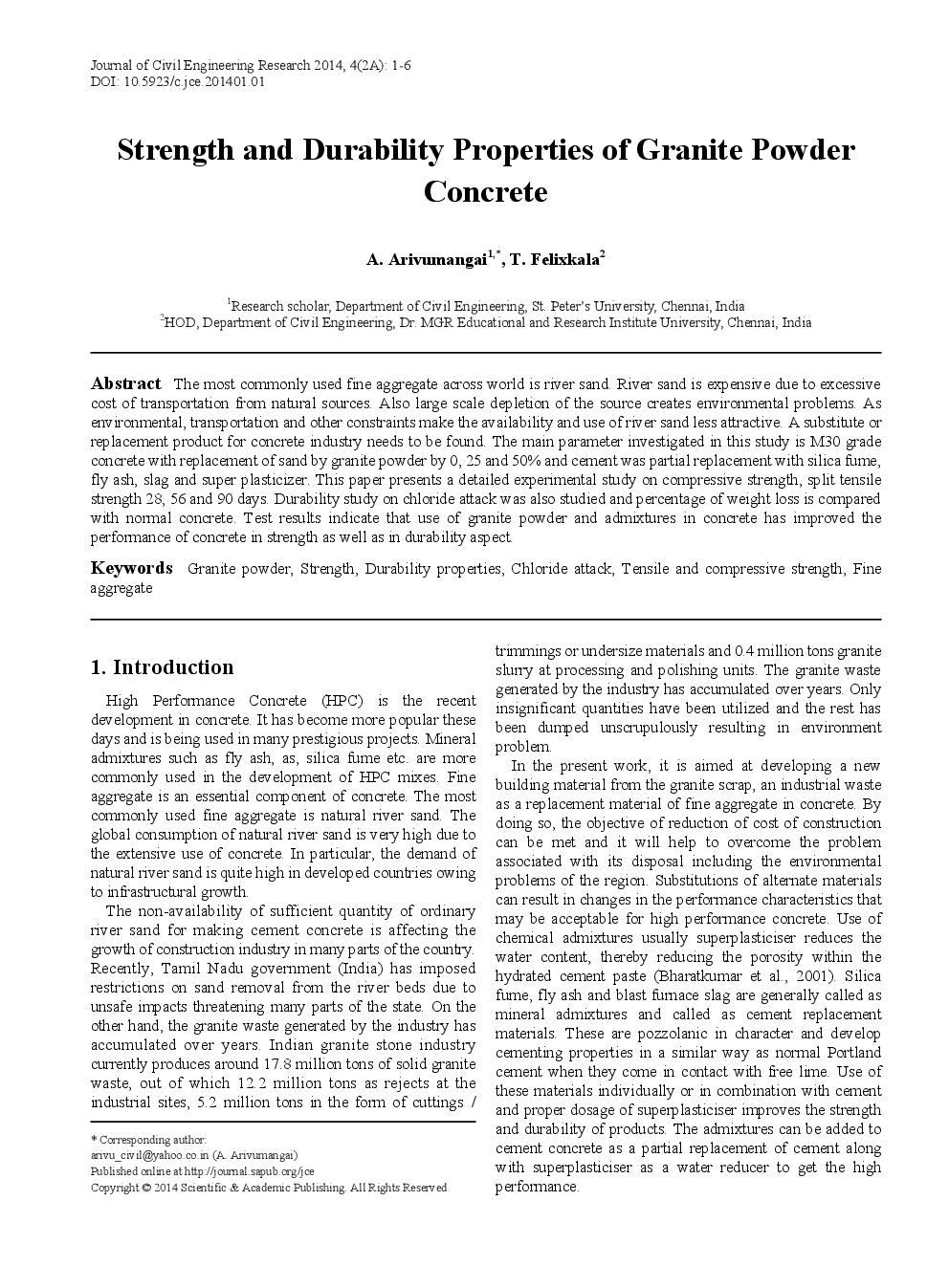 Strength And Durability Properties Of Granite Powder Concrete - Page 2
