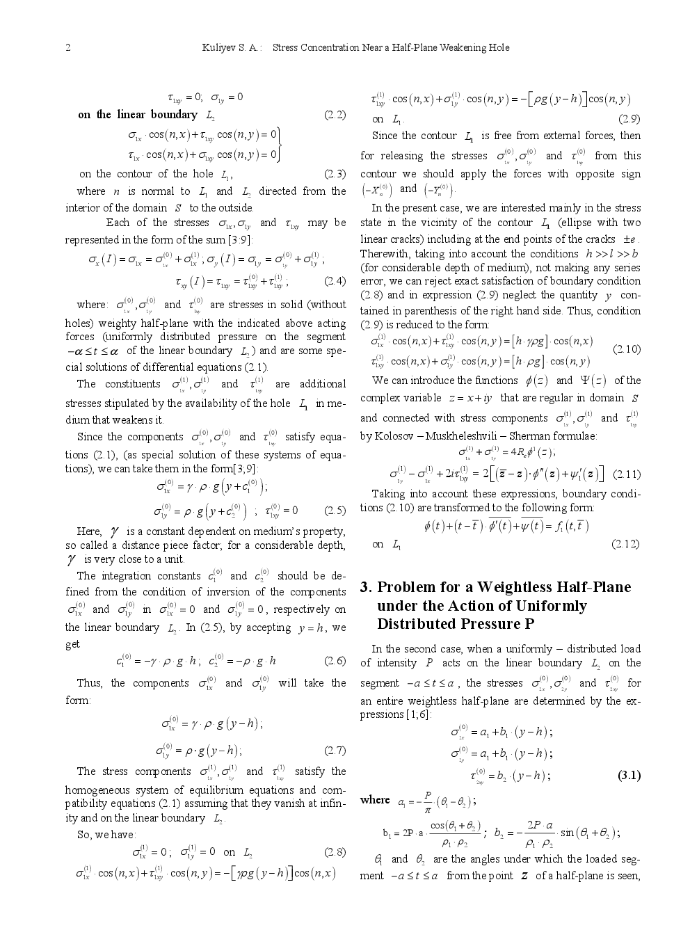 Stress Concentration Near A Half-Plane Weakening Hole - Page 3