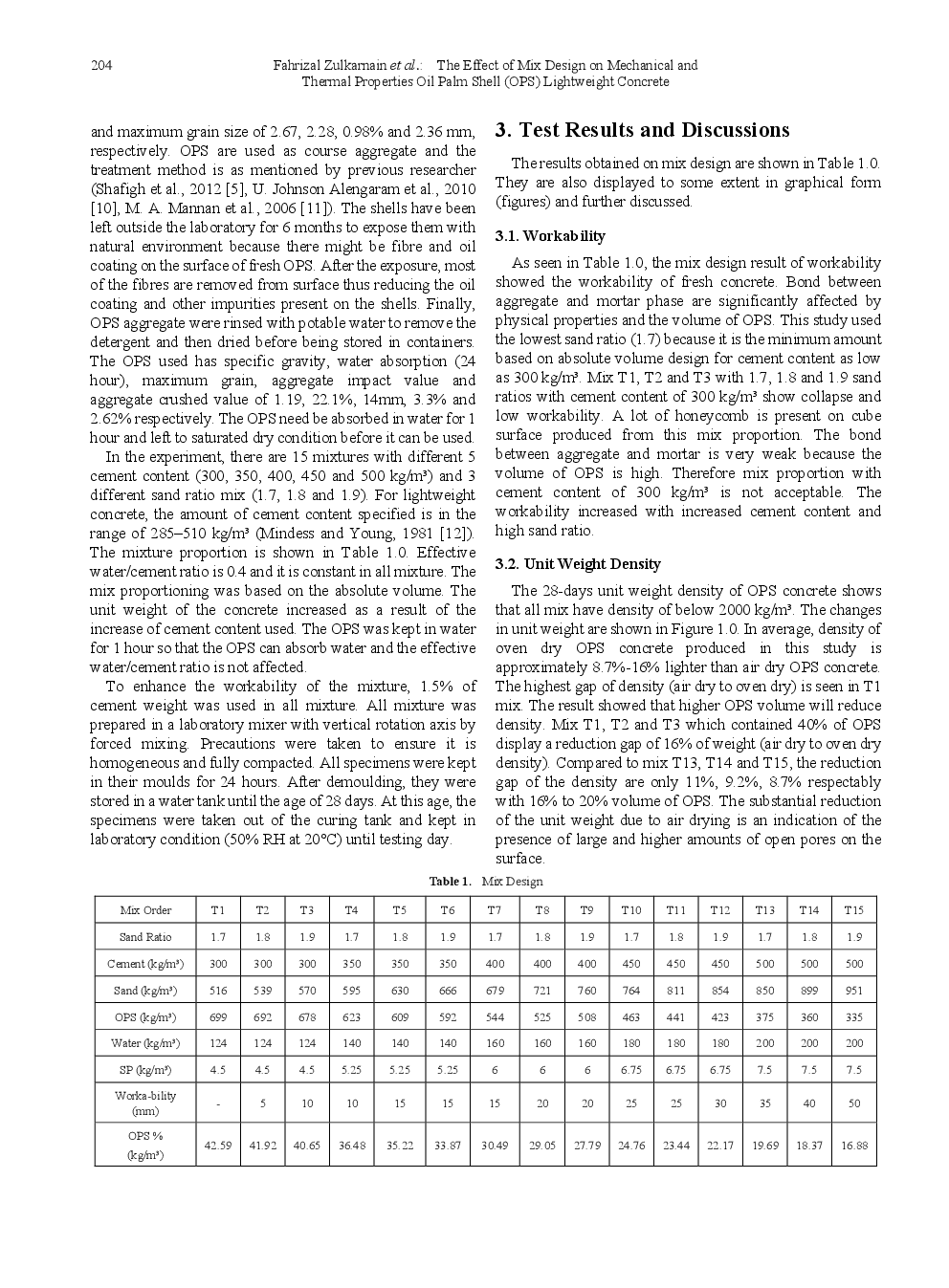 The Effect Of Mix Design On Mechanical And Thermal Properties Oil Palm Shell (OPS) Lightweight Concrete - Page 3