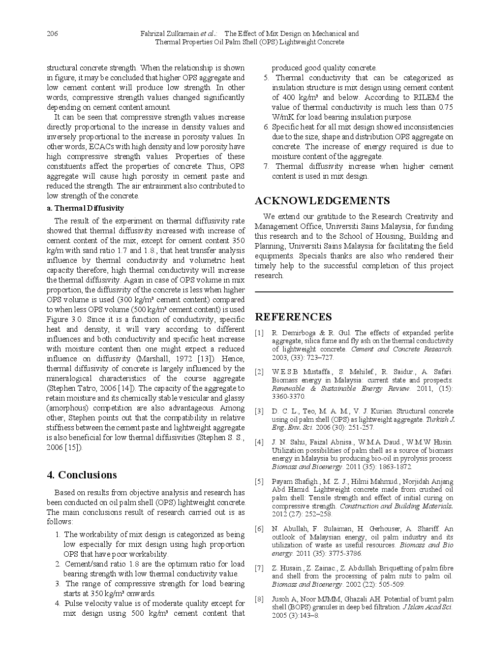 The Effect Of Mix Design On Mechanical And Thermal Properties Oil Palm Shell (OPS) Lightweight Concrete - Page 5