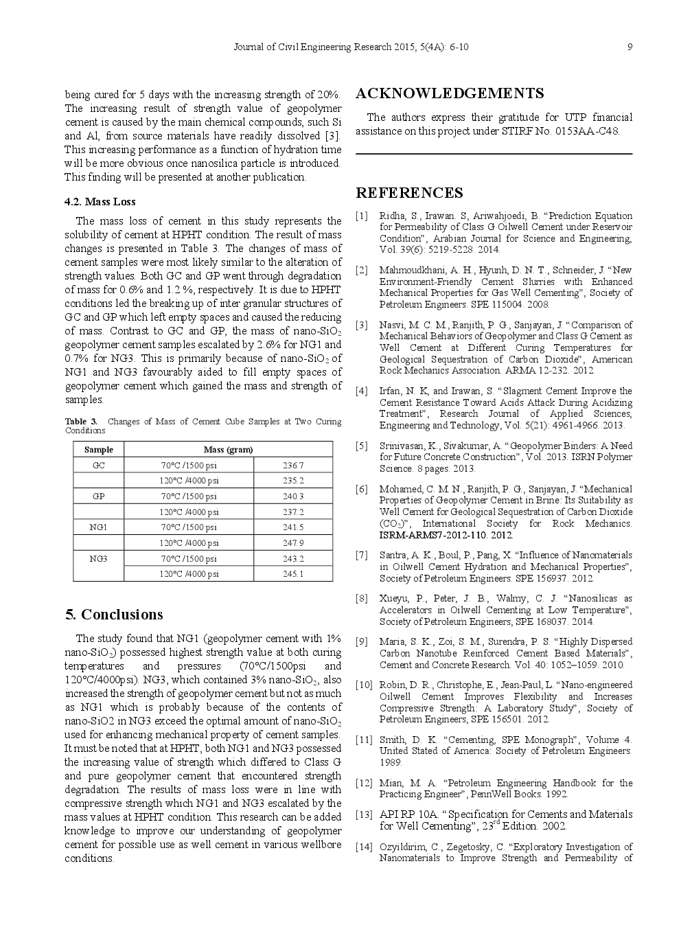 The Strength Compatibility Of Nano-SiO2 Geopolymer Cement For Oil Well Under HPHT Conditions - Page 5