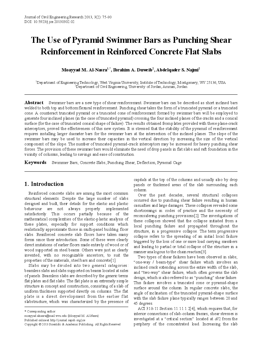 The Use Of Pyramid Swimmer Bars as Punching Shear Reinforcement In Reinforced Concrete Flat Slabs - Page 2