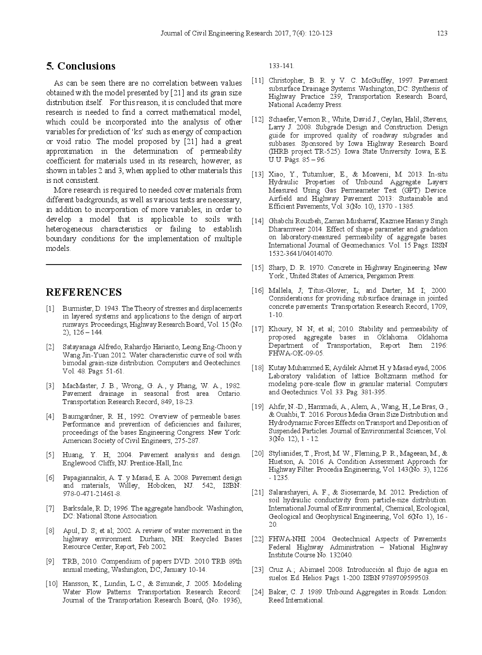 Theoretical Discussion Of A Model Of Permeability Based On Soil Particle Diameters - Page 5