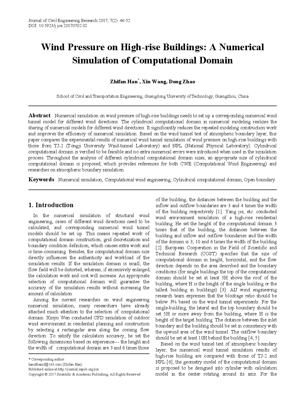Wind Pressure On High-Rise Buildings A Numerical Simulation Of Computational Domain - Page 2