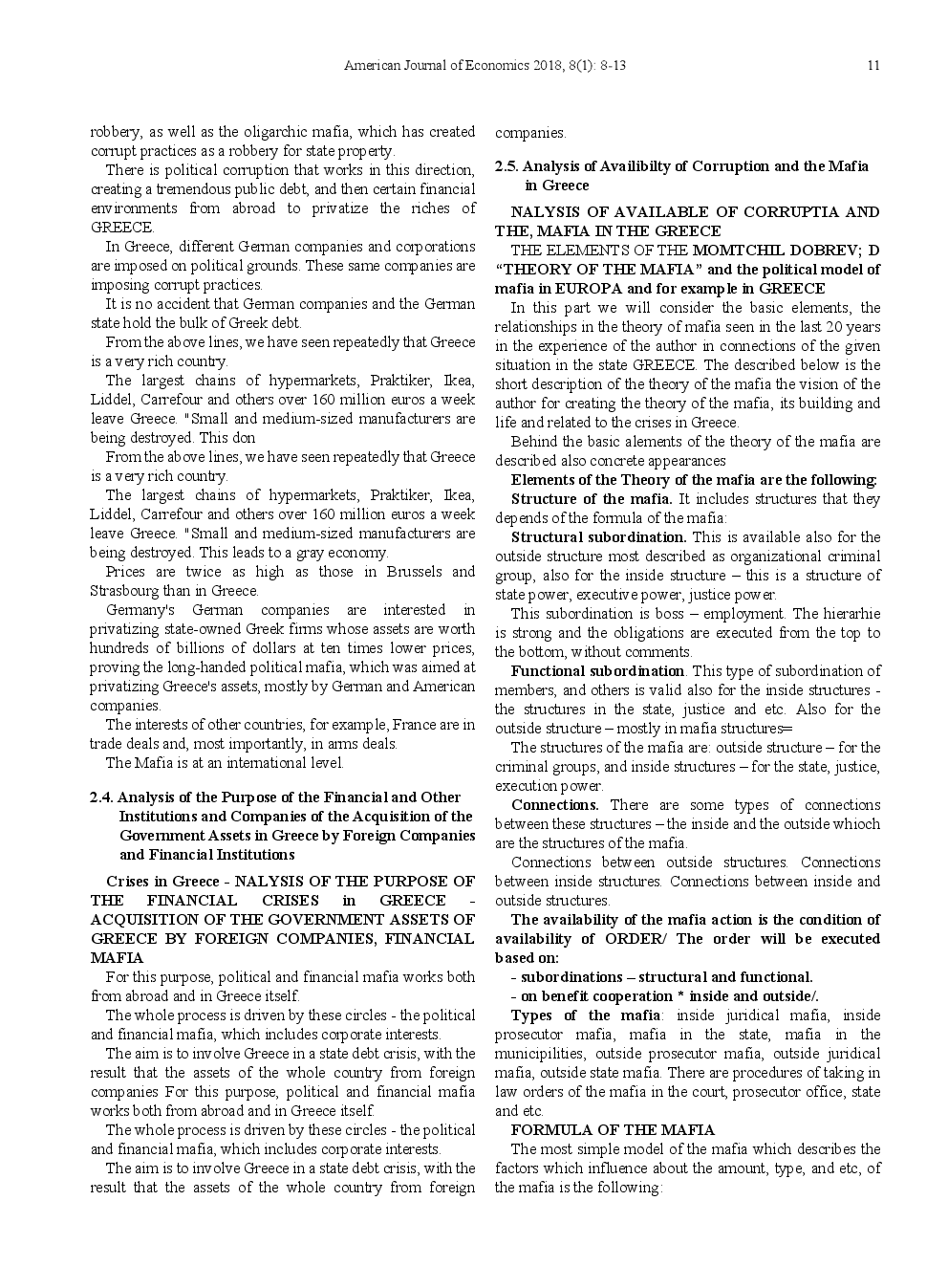 The Real Reasons For The Financial Crise In Greece Based On The Lord Momchil Dobrev-Halachevs -Theory Of Generate of Crises And Theory of Mafia - Page 5