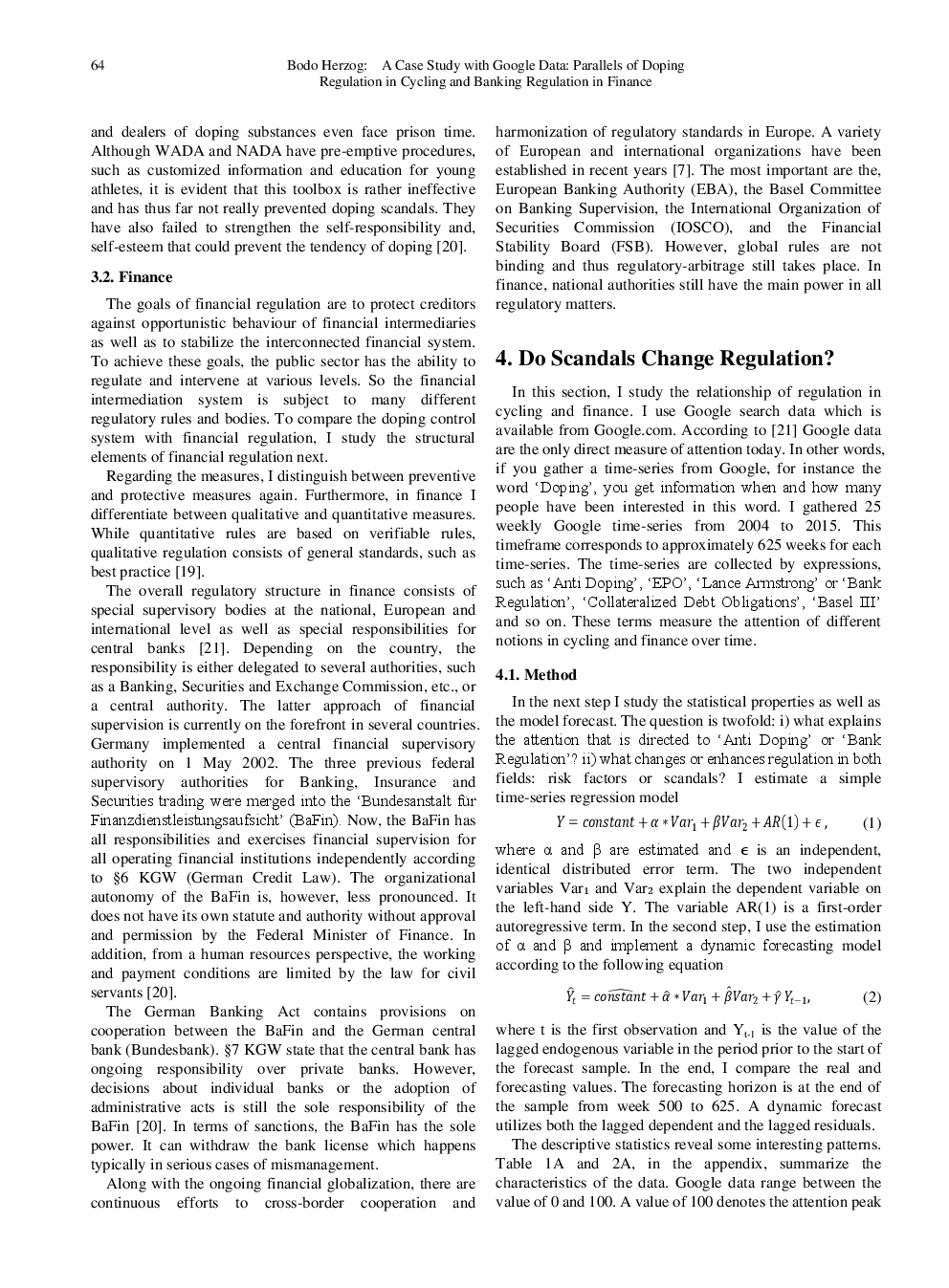 A Case Study With Google Data Parallels Of Doping Regulation In Cycling And Banking Regulation In Finance - Page 5