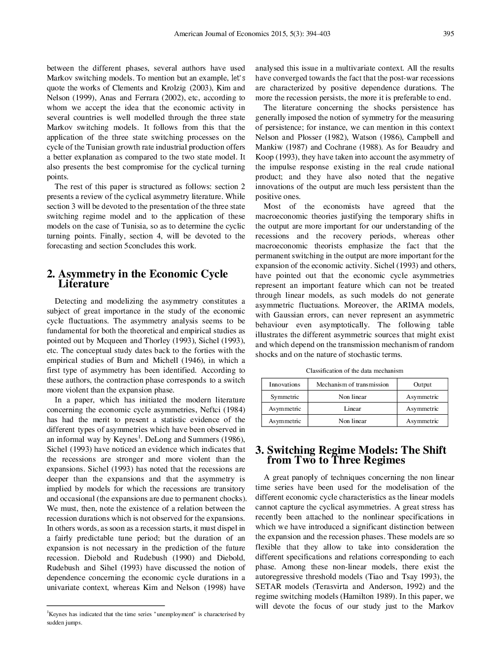 A Markov Switching Three Regime Model Of Tunisian Business Cycle - Page 3