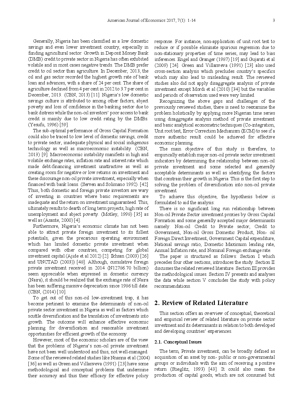 Analysis Of Non-Oil Private Sector Investment Determinants (1980 - 2015) A Tool For Economic Diversification - Page 4