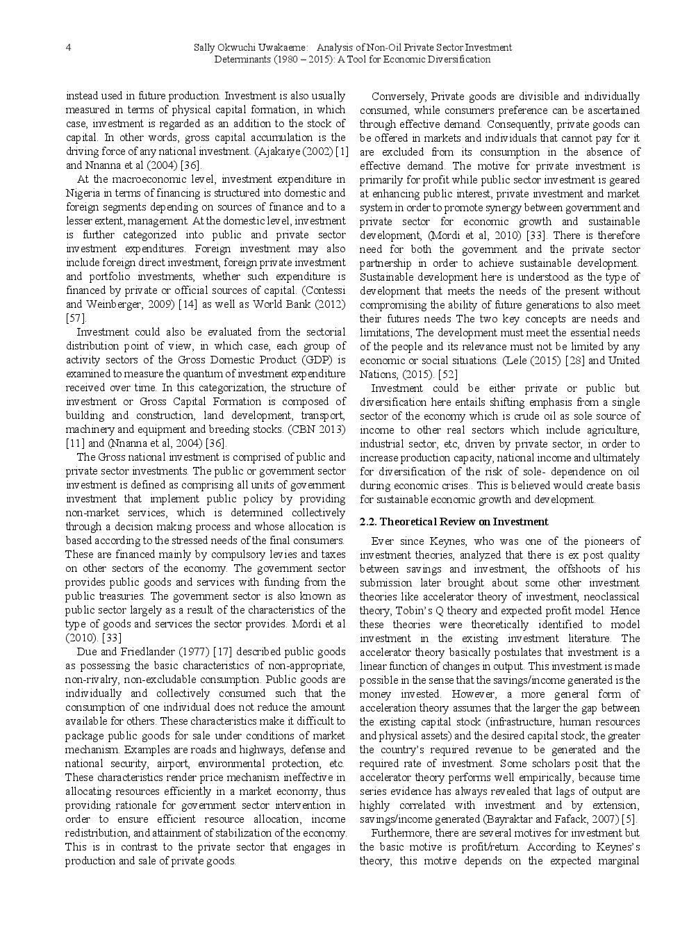 Analysis Of Non-Oil Private Sector Investment Determinants (1980 - 2015) A Tool For Economic Diversification - Page 5