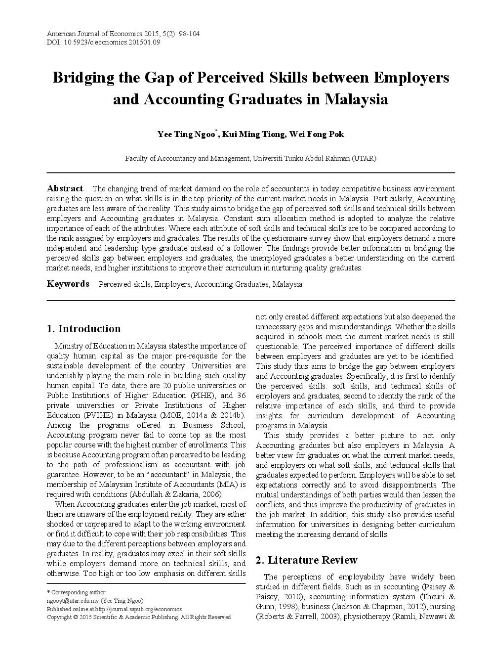 Bridging The Gap Of Perceived Skills Between Employers And Accounting Graduates In Malaysia - Page 2