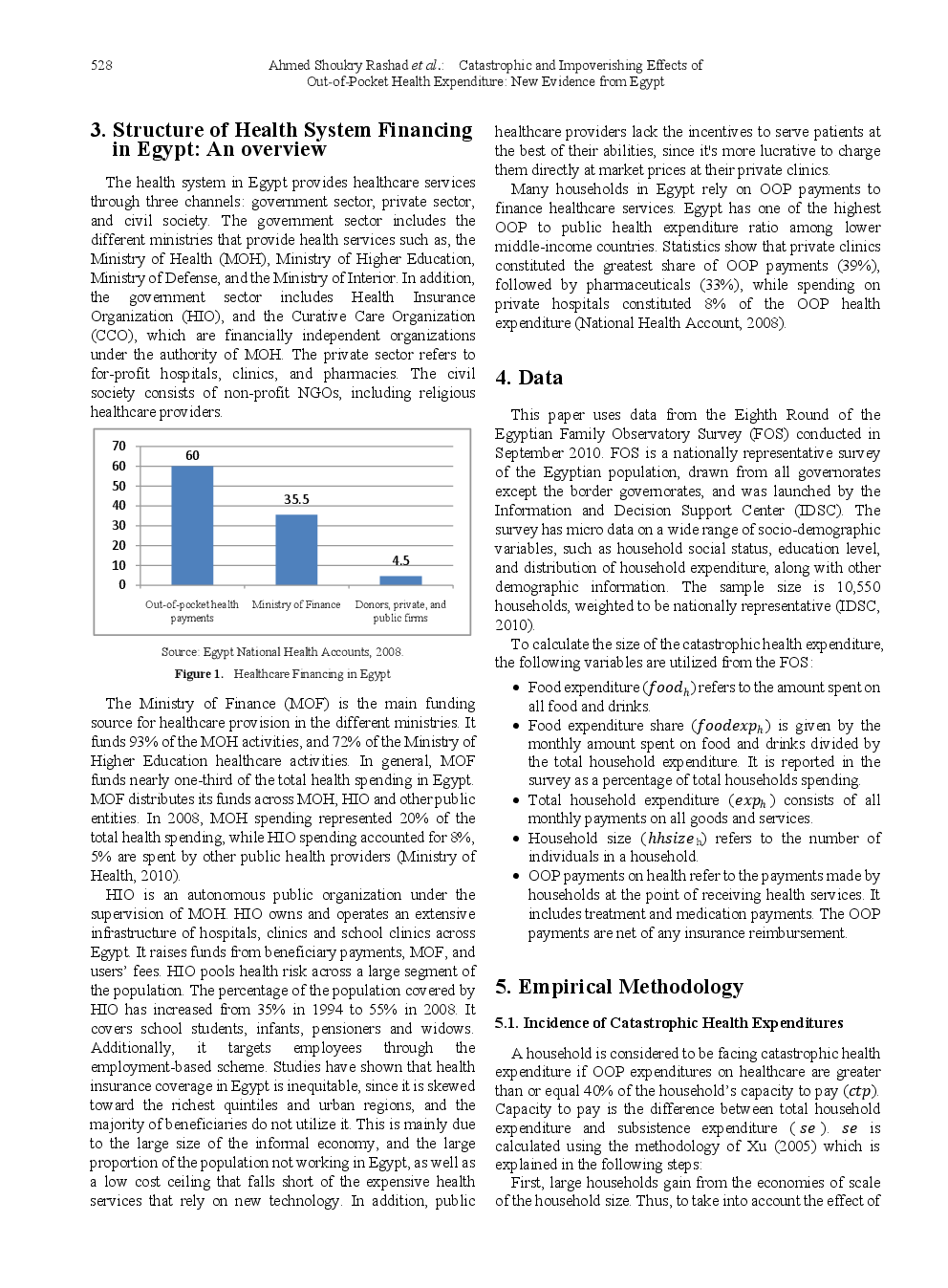 Catastrophic And Impoverishing Effects Of Out-of-Pocket Health Expenditure New Evidence From Egypt - Page 4