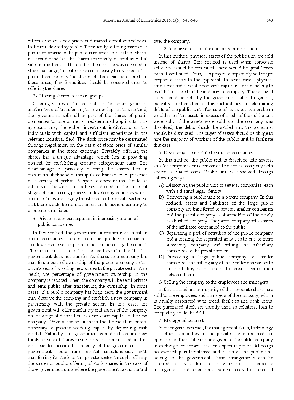 Comparative Study And Economic Review Of The Privatization Law In The Legal System Of United Kingdom And Iran - Page 5