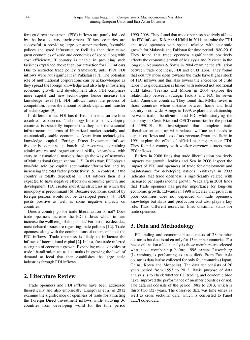 Comparison Of Macroeconomics Variables Among European Union And East Asian Countries - Page 3