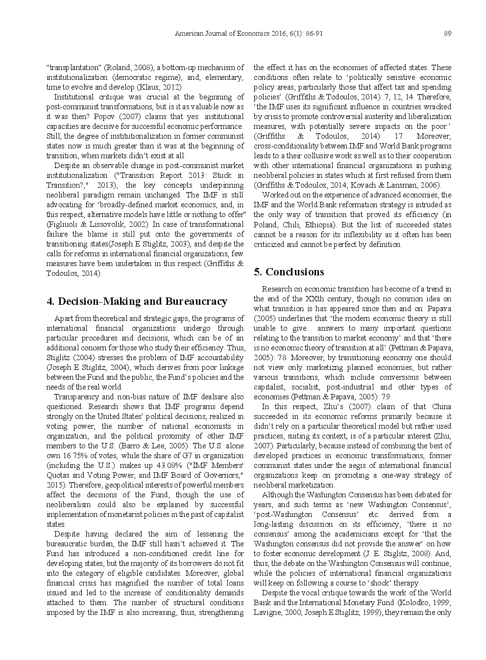 Conceptualizing The Role Of International Financial Organizations In Post-Communist Economic Transformations - Page 5