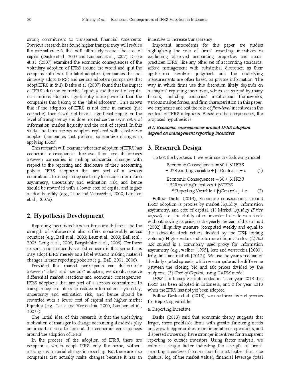 Economic Consequences Of IFRS Adoption In Indonesia - Page 3