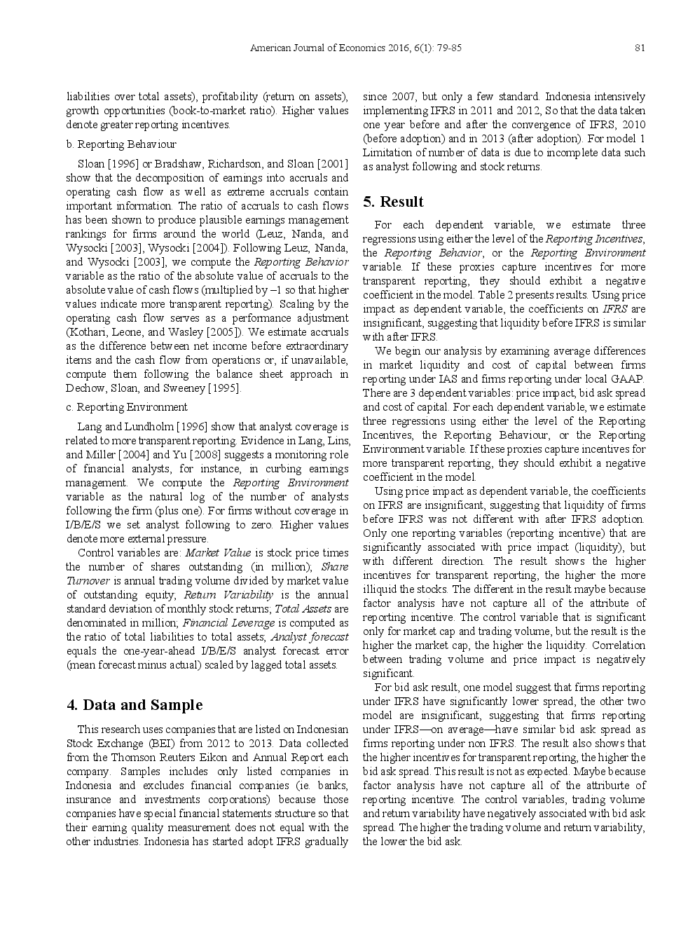 Economic Consequences Of IFRS Adoption In Indonesia - Page 4