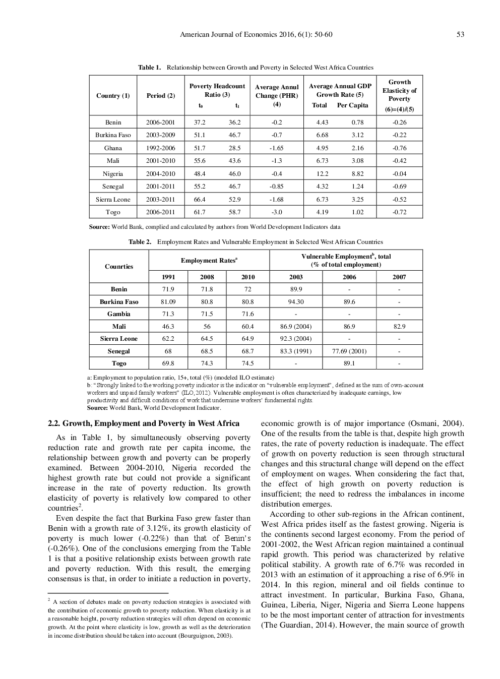 Economic Growth, Employment And Poverty Reduction The Case Of West African Countries - Page 5