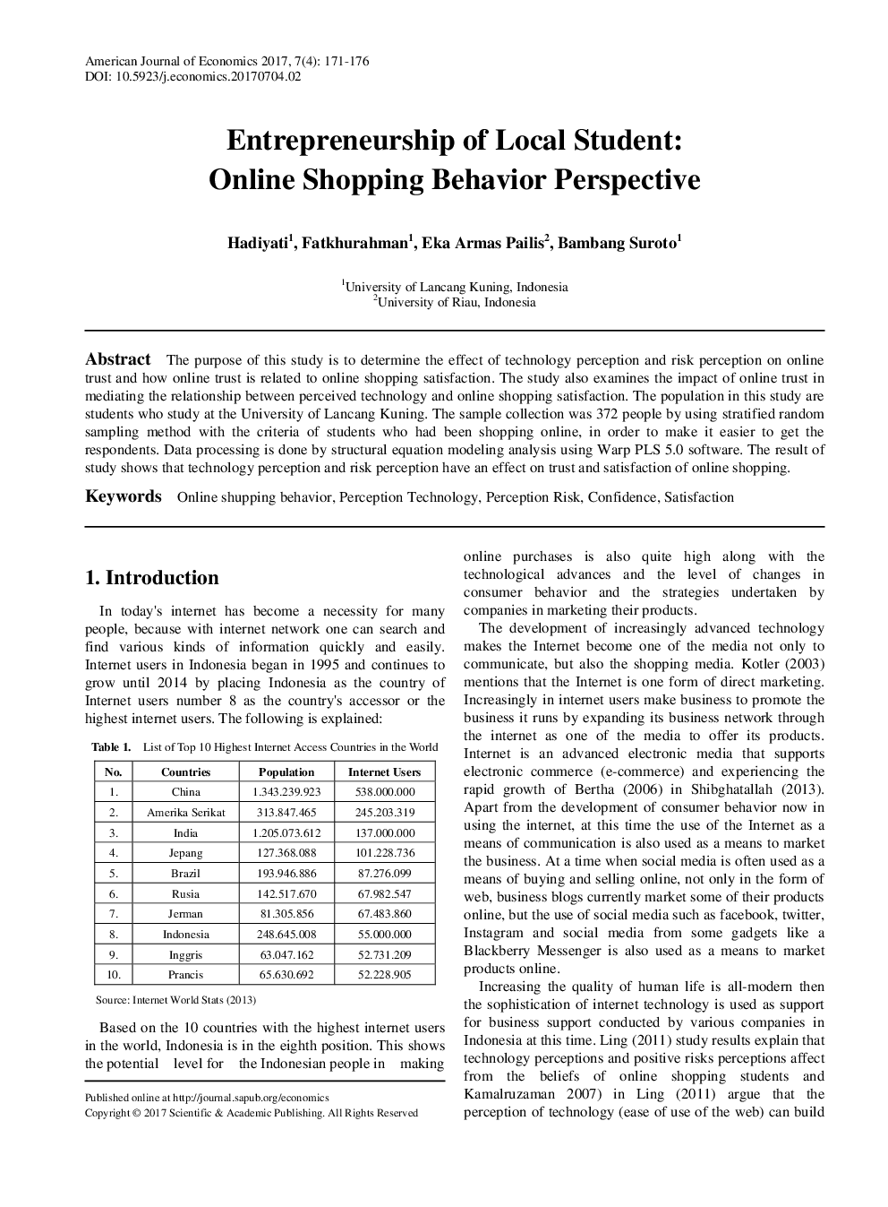 Entrepreneurship Of Local Student Online Shopping Behavior Perspective - Page 2