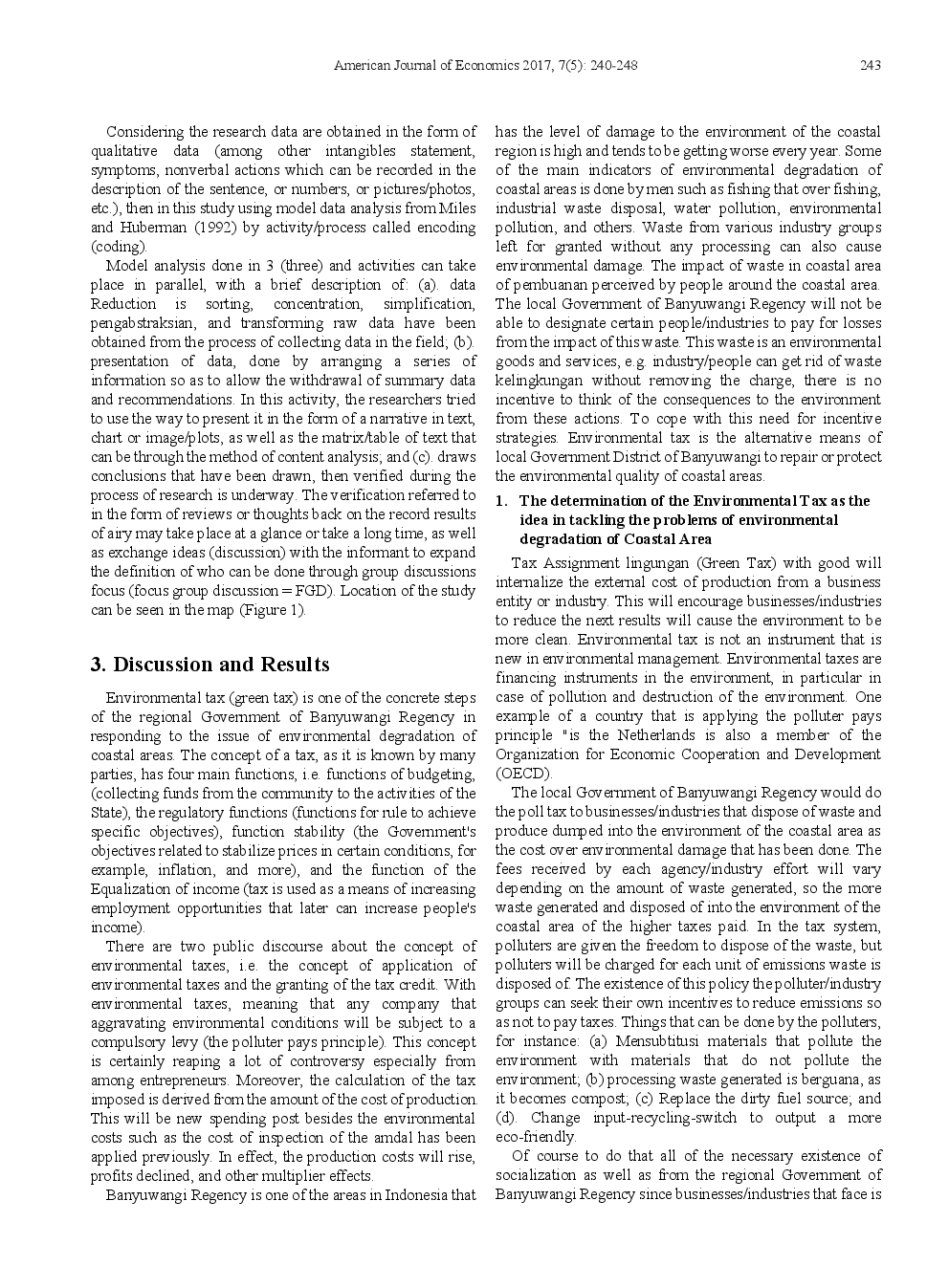 Environmental Tax As An Instrument To Restore Coastal Pollution In Banyuwangi Regency - Page 5