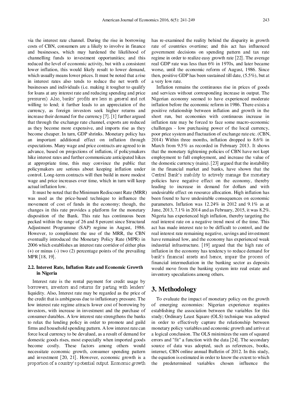 Evaluating The Impact Of Monetary Policy On The Growth Of Emerging Economy Nigerian Experience - Page 4