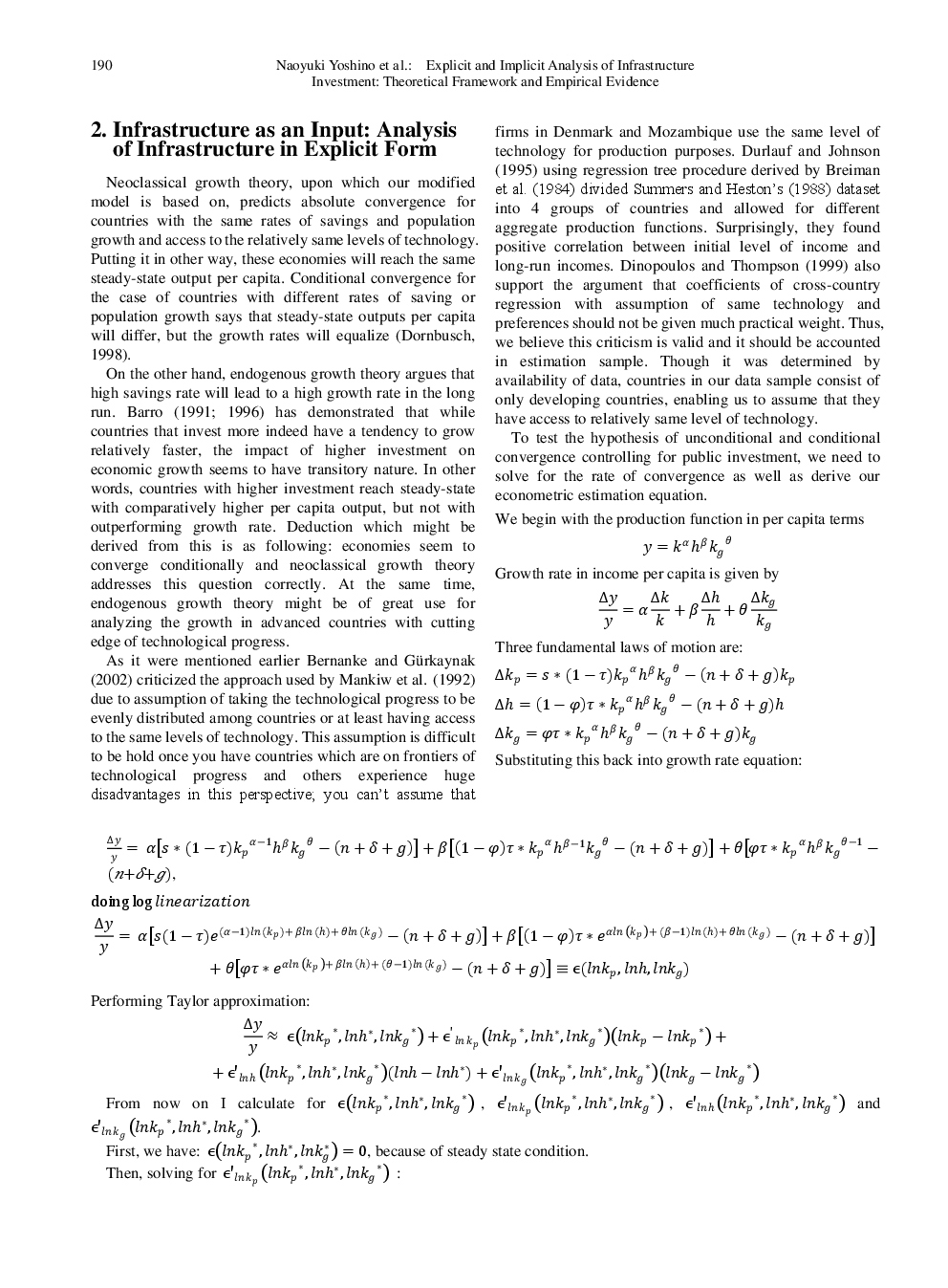 Explicit And Implicit Analysis Of Infrastructure Investment Theoretical Framework And Empirical Evidence - Page 3