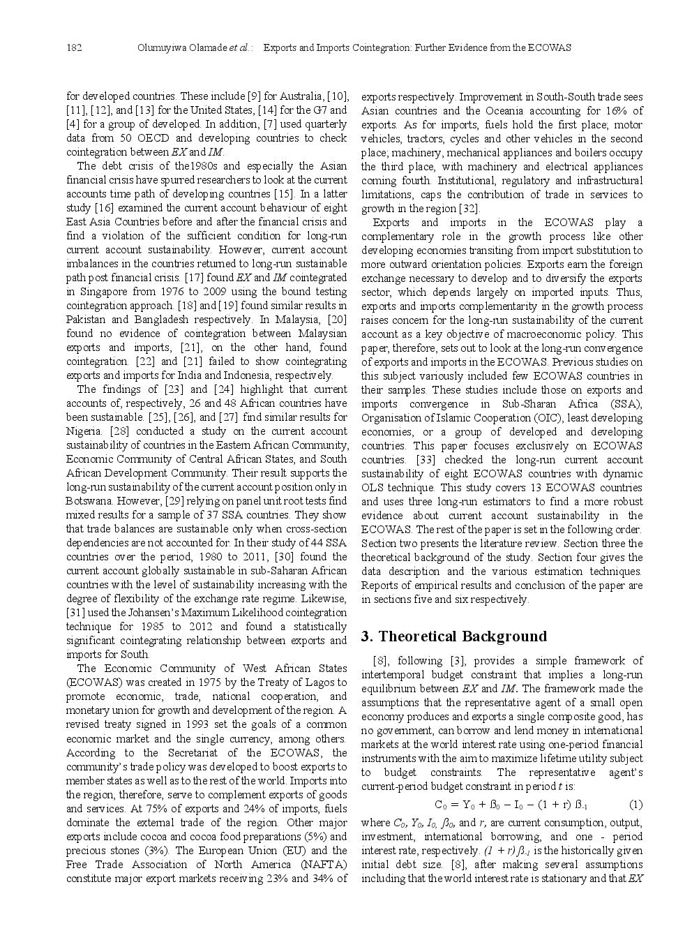 Exports And Imports Cointegration Further Evidence From The ECOWAS - Page 3