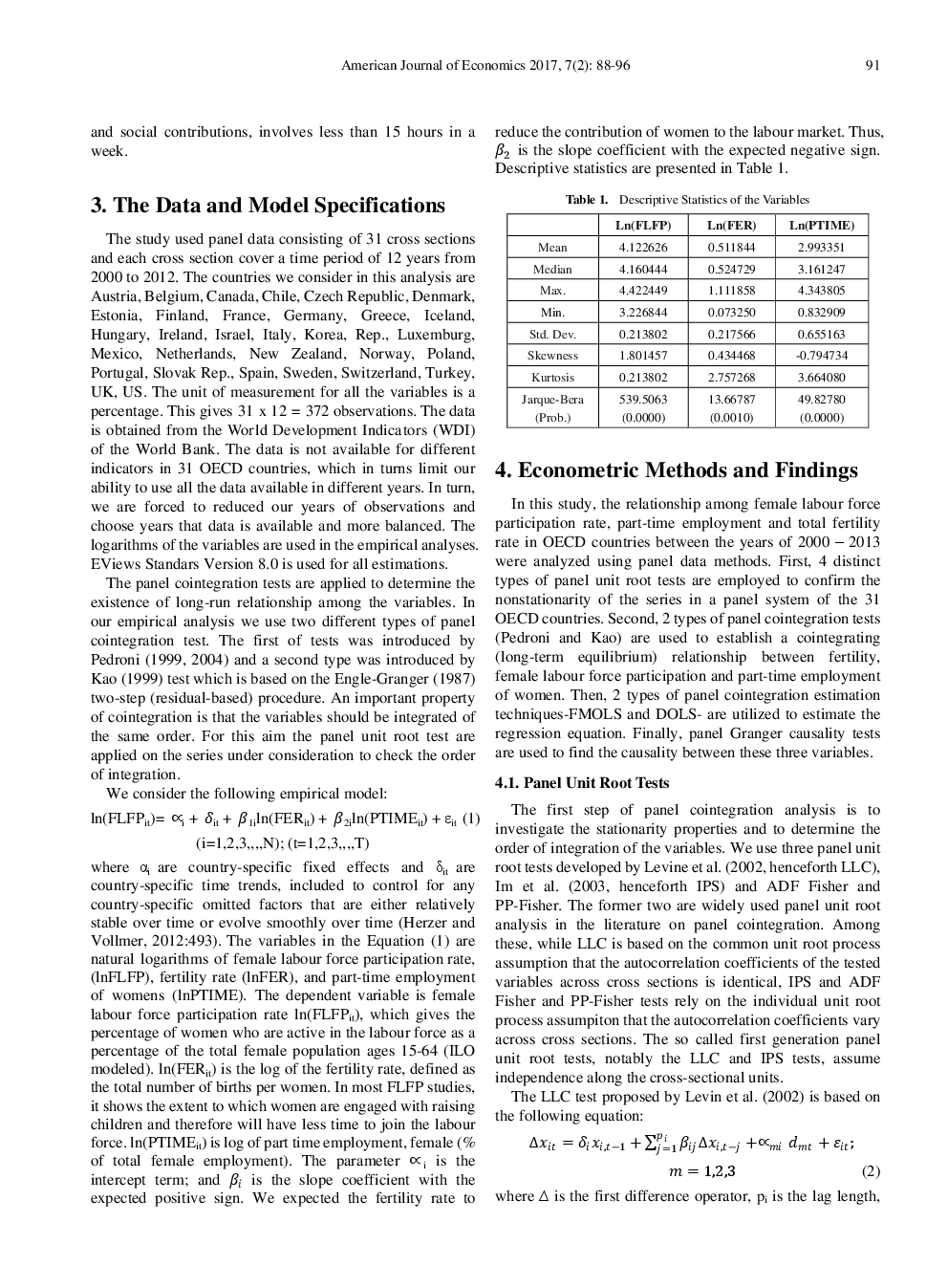Fertility, Female Labour Force Participation And Part-Time Employment Of Women Evidence From OECD Countries - Page 5