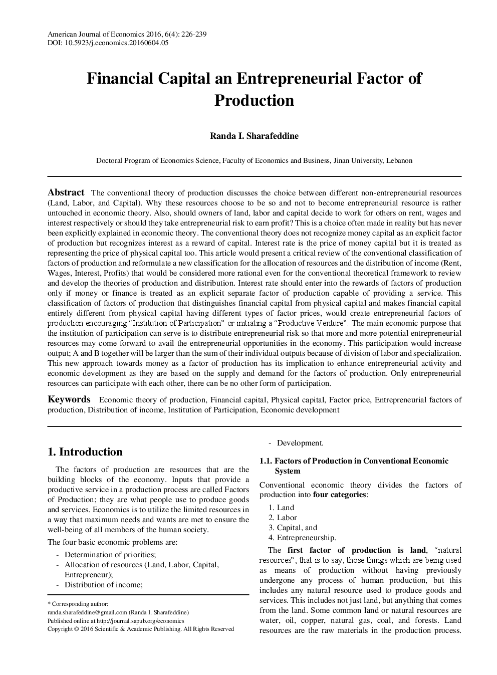Financial Capital An Entrepreneurial Factor Of Production - Page 2