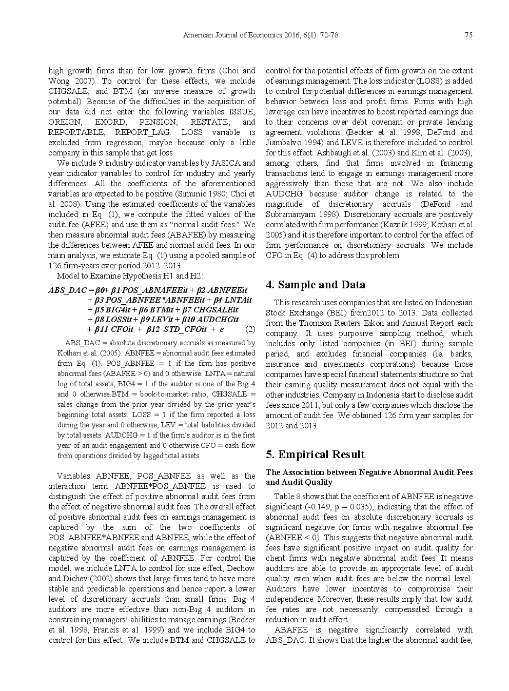 Impact Of Abnormal Audit Fee To Audit Quality Indonesian Case Study - Page 5