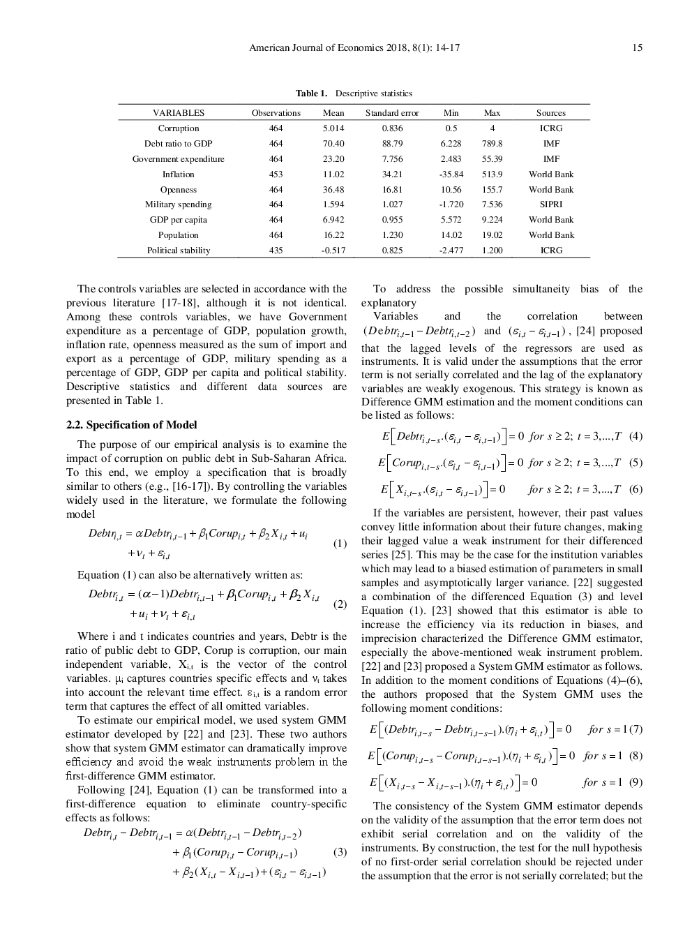 Impact Of Corruption On Public Debt Evidence From Sub-Saharan African Countries - Page 3