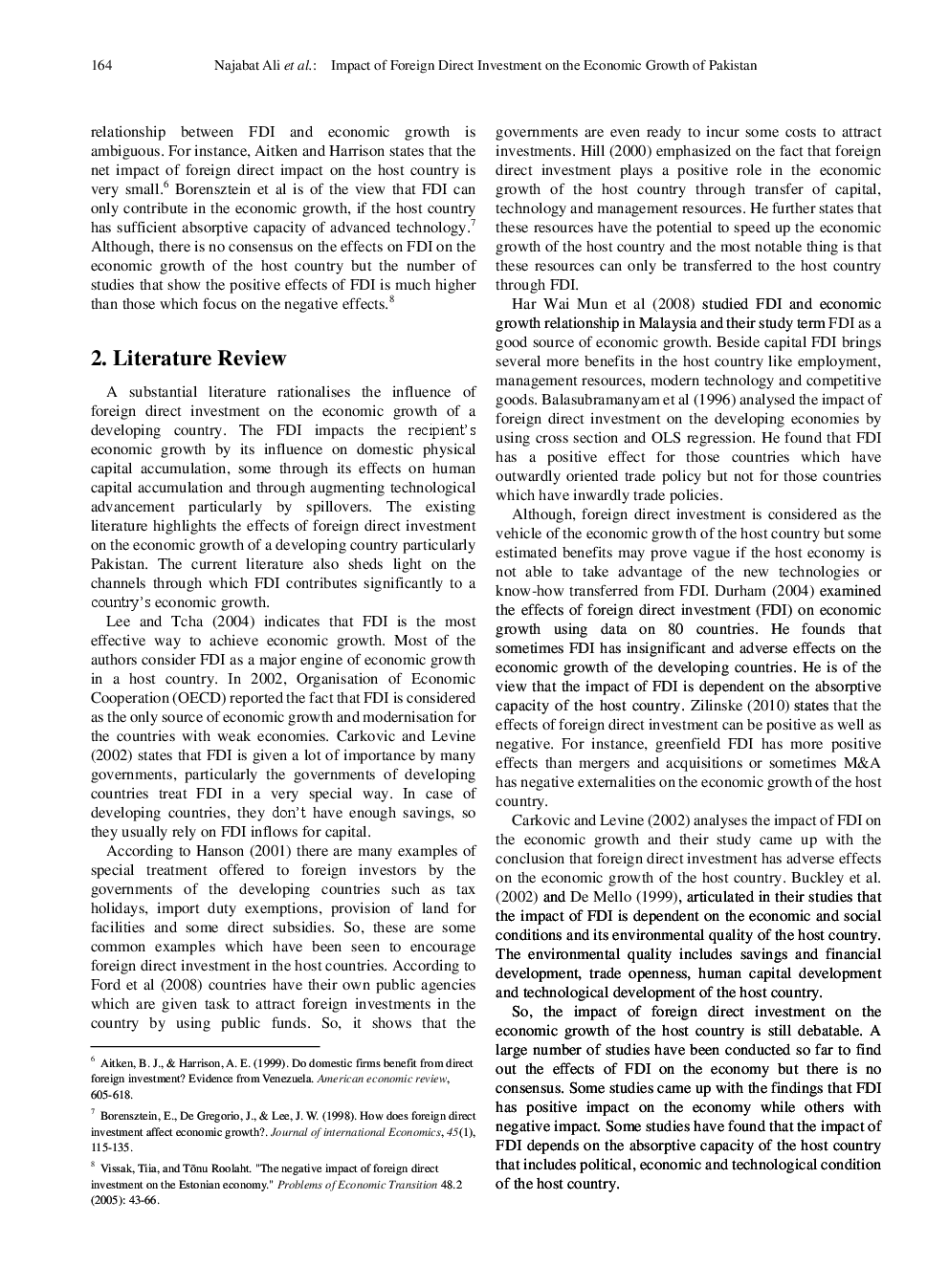 Impact Of Foreign Direct Investment On The Economic Growth Of Pakistan - Page 3