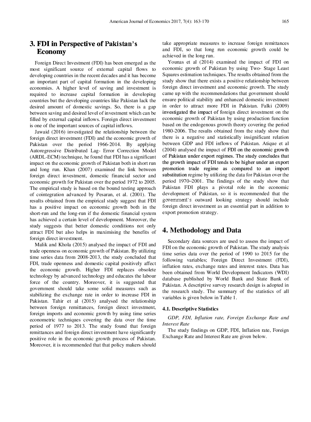 Impact Of Foreign Direct Investment On The Economic Growth Of Pakistan - Page 4