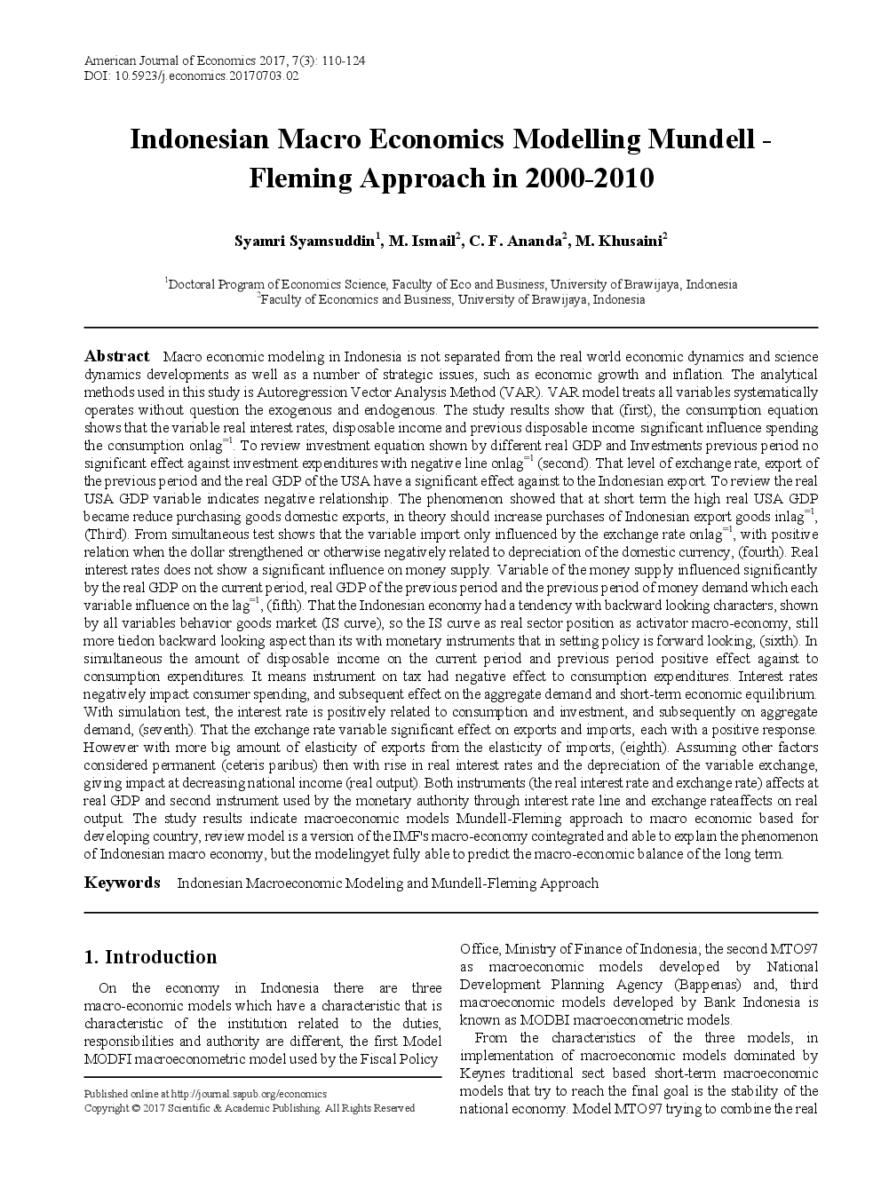 Indonesian Macro Economics Modelling Mundell - Fleming Approach In 2000 - 2010 - Page 2