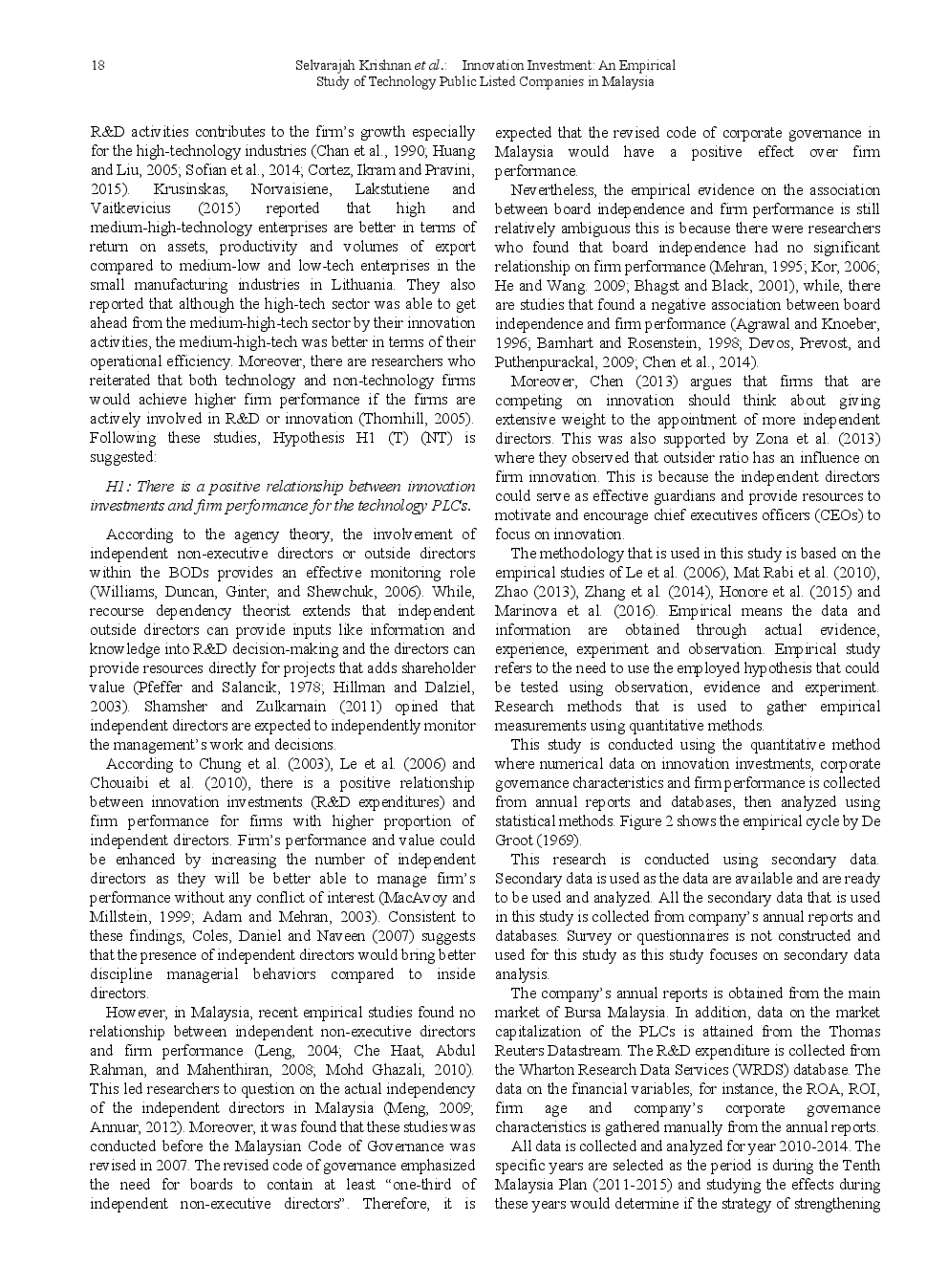 Innovation Investment An Empirical Study Of Technology Public Listed Companies In Malaysia - Page 5