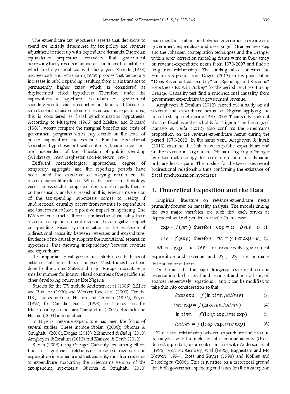 Is Fiscal Synchronization Hypothesis Valid For Nigeria Evidence From Disaggregated Data (1961 - 2013) - Page 4