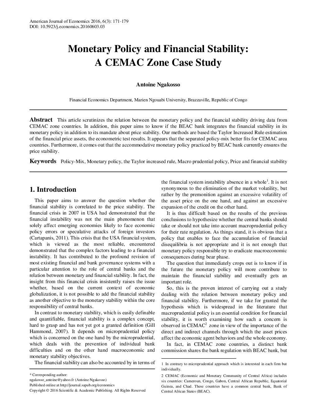 Monetary Policy And Financial Stability A CEMAC Zone Case Study - Page 2