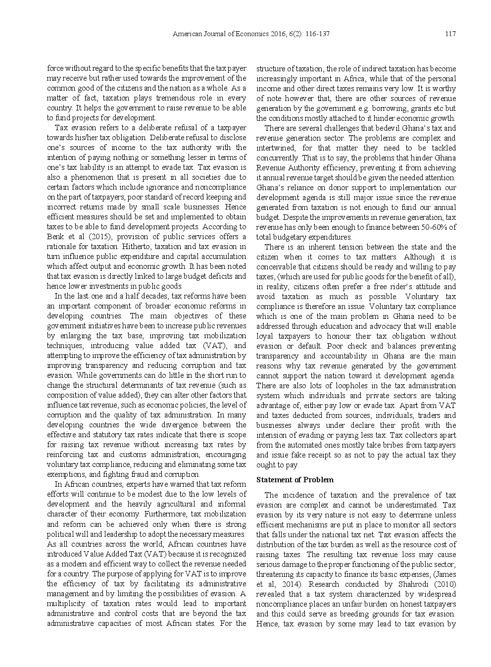 Perceptions Of Causes Of SMEs And Traders Tax Evasion A Case Of Accra Metropolis, Ghana - Page 3