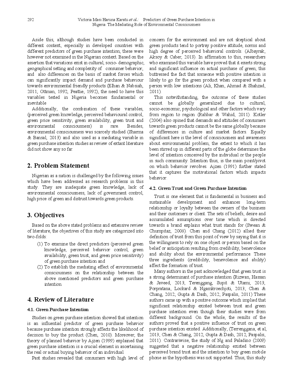 Predictors Of Green Purchase Intention In Nigeria The Mediating Role Of Environmental Consciousness - Page 3