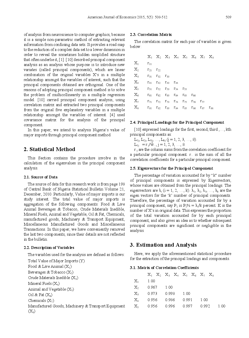 Principal Component Analysis Of Nigeria Value Of Major Imports - Page 3