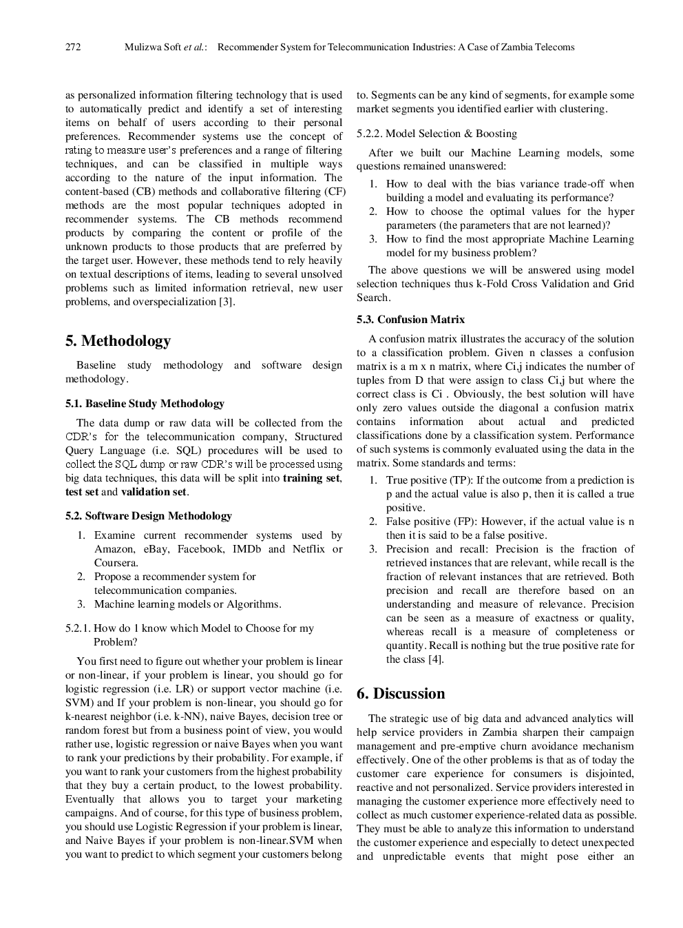 Recommender System For Telecommunication Industries A Case Of Zambia Telecoms - Page 3