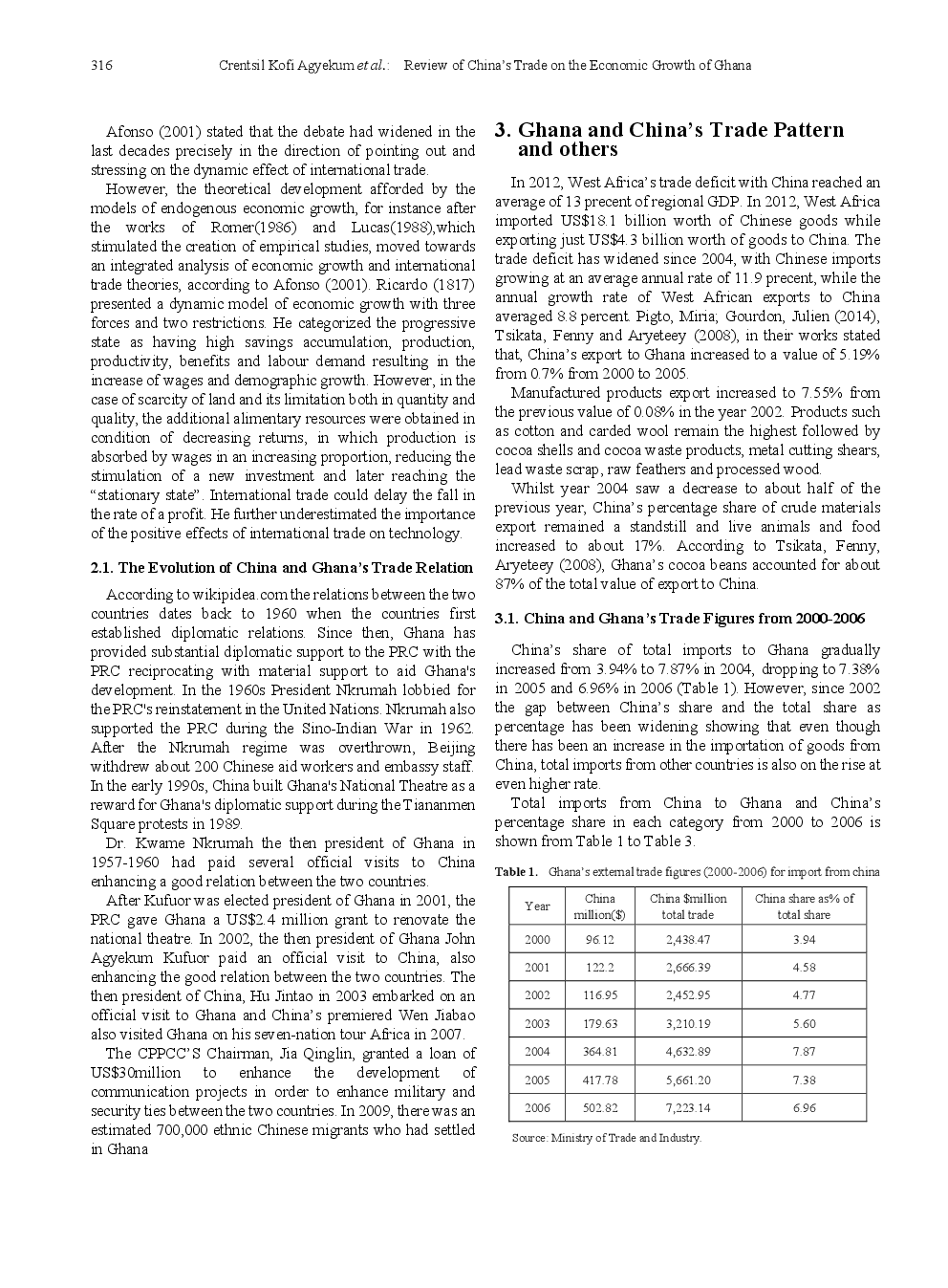 Review Of China's Trade On The Economic Growth Of Ghana - Page 3